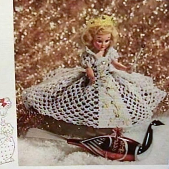 1952 Christmas Crochet Pattern Book Tree Angel Princess Snowflake Ornaments +++ - Picture 7 of 7